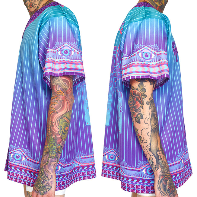 LOGIC LATTICE UNISEX BASEBALL JERSEY NIXI KILLICK