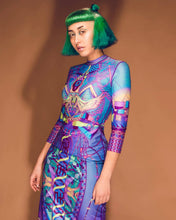 Load image into Gallery viewer, LOGIC LATTICE MAXI DRESS