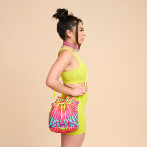 NEON FLUX NEOPRENE BUCKET BAG