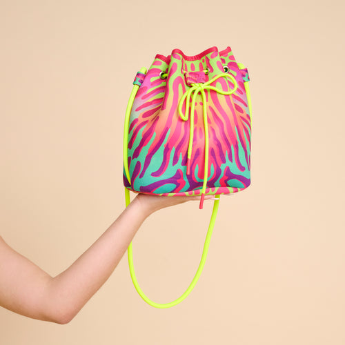 NEON FLUX NEOPRENE BUCKET BAG