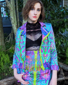 CRYPTIC FREQUENCY BIKER SKIRT