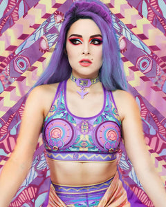 LOGIC LATTICE CROP TOP