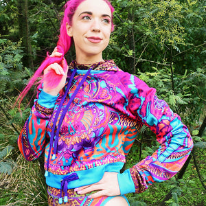 CRYPTIC FREQUENCY CROP HOODIE