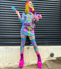 Load image into Gallery viewer, CRYPTIC FREQUENCY BIKER SKIRT