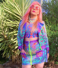 Load image into Gallery viewer, CRYPTIC FREQUENCY BIKER SKIRT