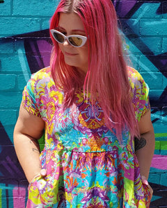 COTTON SMOCK DRESS