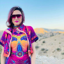 Load image into Gallery viewer, CRYPTIC FREQUENCY OPEN SHOULDER DRESS
