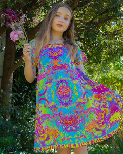 COTTON SMOCK DRESS