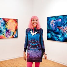 Load image into Gallery viewer, DIGITAL DRIFT BODYCON DRESS