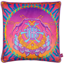 Load image into Gallery viewer, AUGMENTED REALITY CUSHION COVER - CERULEAN SUNRISE