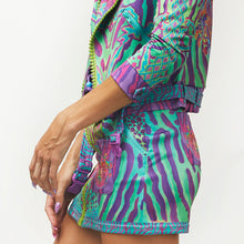 Load image into Gallery viewer, CRYPTIC FREQUENCY BIKER SKIRT