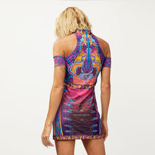 Load image into Gallery viewer, CRYPTIC FREQUENCY OPEN SHOULDER DRESS