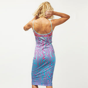 CRYPTIC FREQUENCY 100% COTTON MAXI DRESS