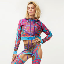 Load image into Gallery viewer, CRYPTIC FREQUENCY CROP HOODIE