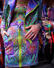 Load image into Gallery viewer, CRYPTIC FREQUENCY BIKER SKIRT