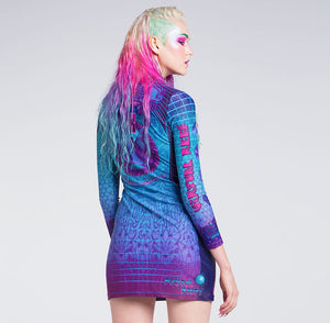 DIGITAL DRIFT BODYCON DRESS