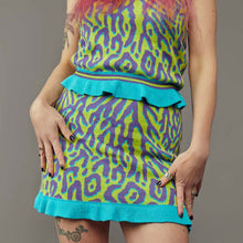Load image into Gallery viewer, TRIBE O LIGHT CURLY KNIT SKIRT