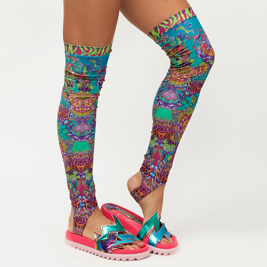 Snakeskin thigh highs deals