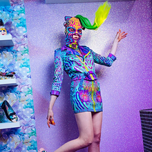 Load image into Gallery viewer, CRYPTIC FREQUENCY BIKER SKIRT