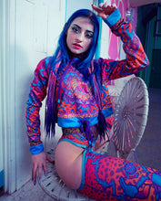 Load image into Gallery viewer, CRYPTIC FREQUENCY CROP HOODIE
